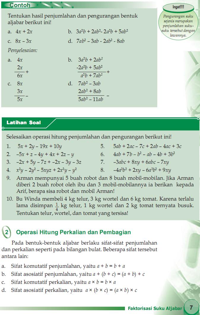 Contoh Soal Faktorisasi Aljabar Dan Penyelesaiannya