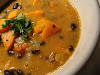 Spicy Sweet Potato together with Peanut Soup amongst Black Beans