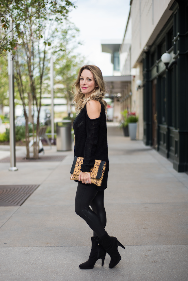 Faux Leather Spanx Leggings - Honey We're Home