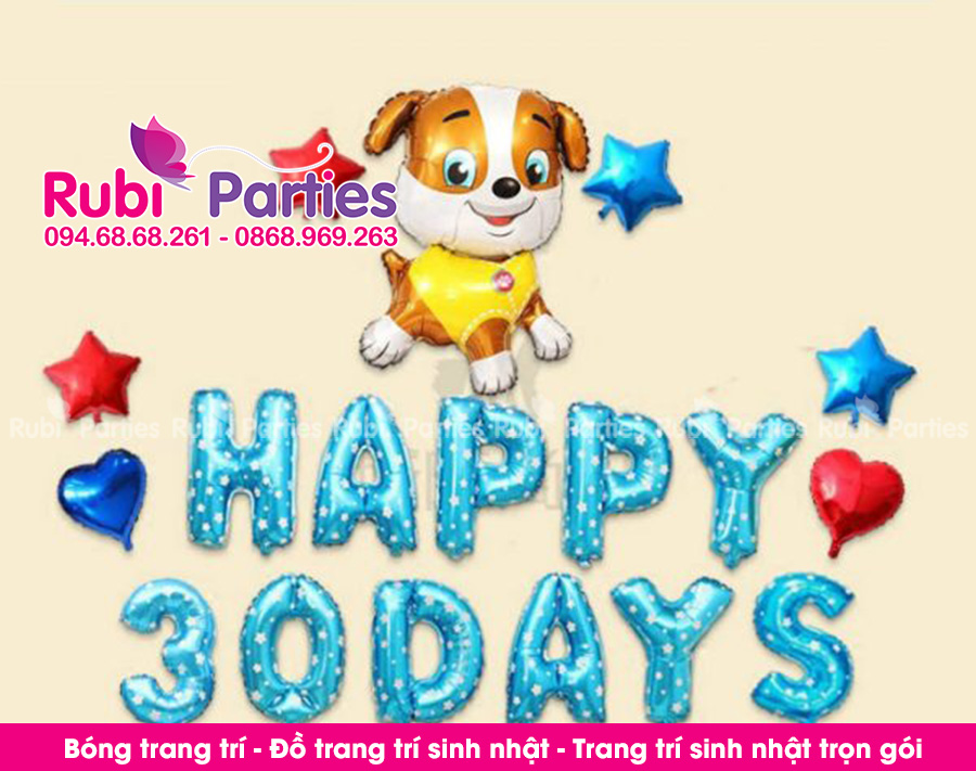 Bóng trang trí đầy tháng cho bé tại Dịch Vọng Bong trang tri day thang cho be tai Dich Vong