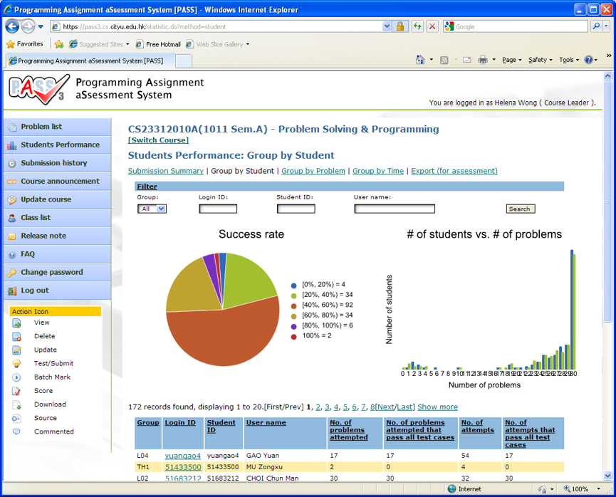 Portfolios: Automatic Programming Assessment System