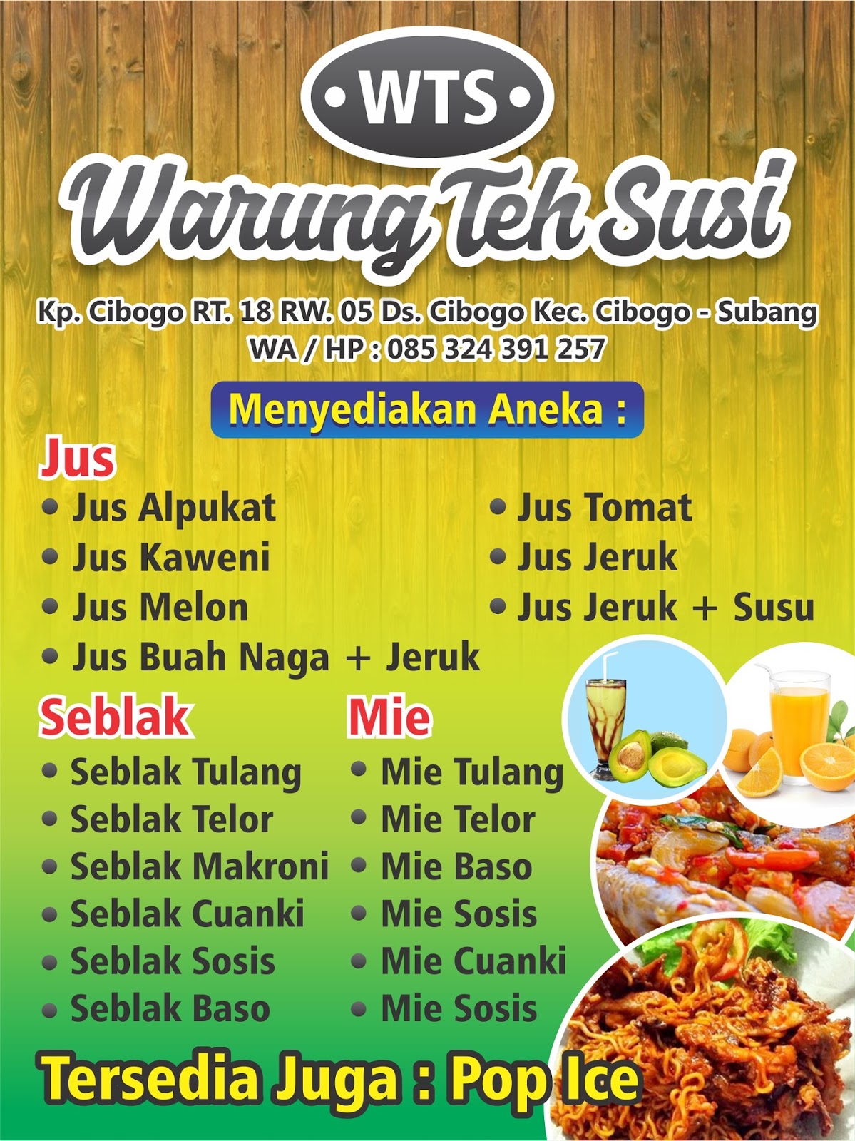 Contoh Banner Warung Seblak