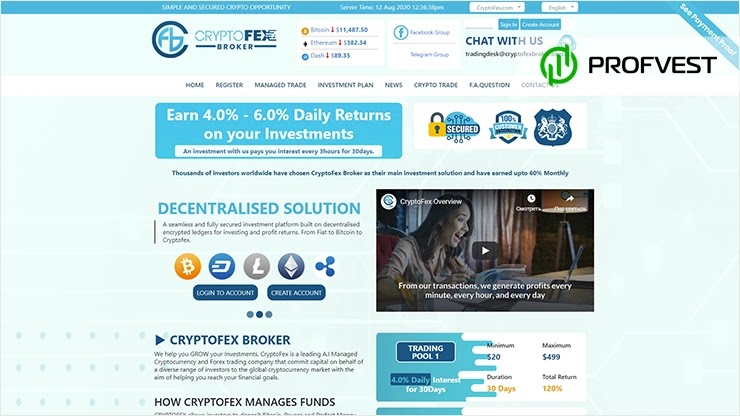 Cryptofex Broker: обзор и отзывы о cryptofexbroker.com (HYIP платит) Cryptofex Broker обзор и отзывы HYIP-проекта