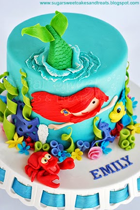 Little Mermaid Cake (top view)