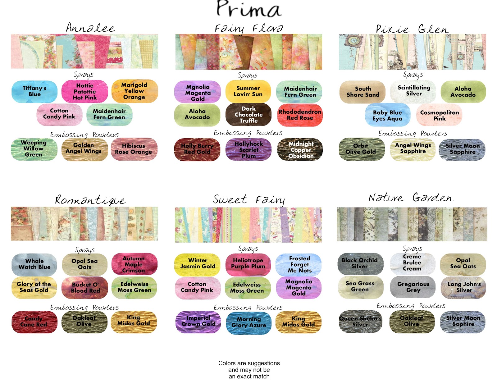 Lindy's Stamp Gang Paper Color Match Charts