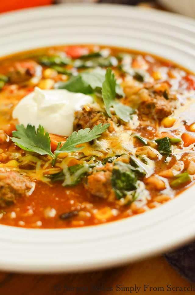 Mexican Meatball Soup | Serena Bakes Simply From Scratch
