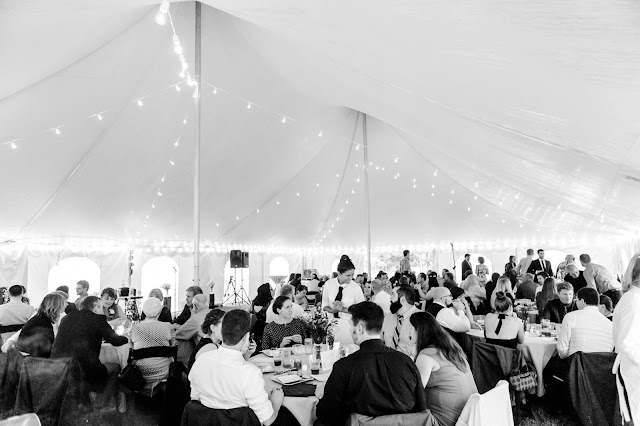 A rainy fall backyard tent wedding in Chestertown, MD photographed by Heather Ryan Photography