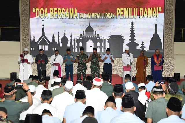 TNI Gelar Doa Bersama Lintas Agama Dalam Rangka Pemilu 2019