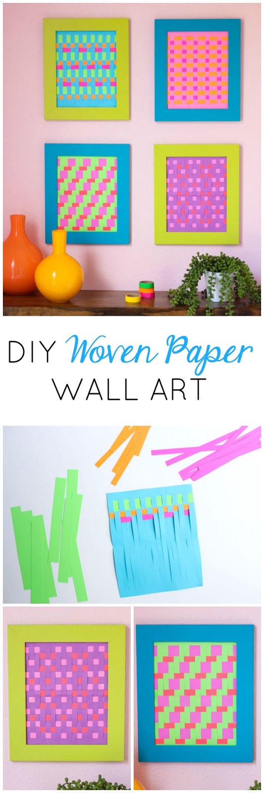 How to make woven paper art - a fun take on the classic paper weaving craft! How to make woven paper art - a fun take on the classic paper weaving craft!