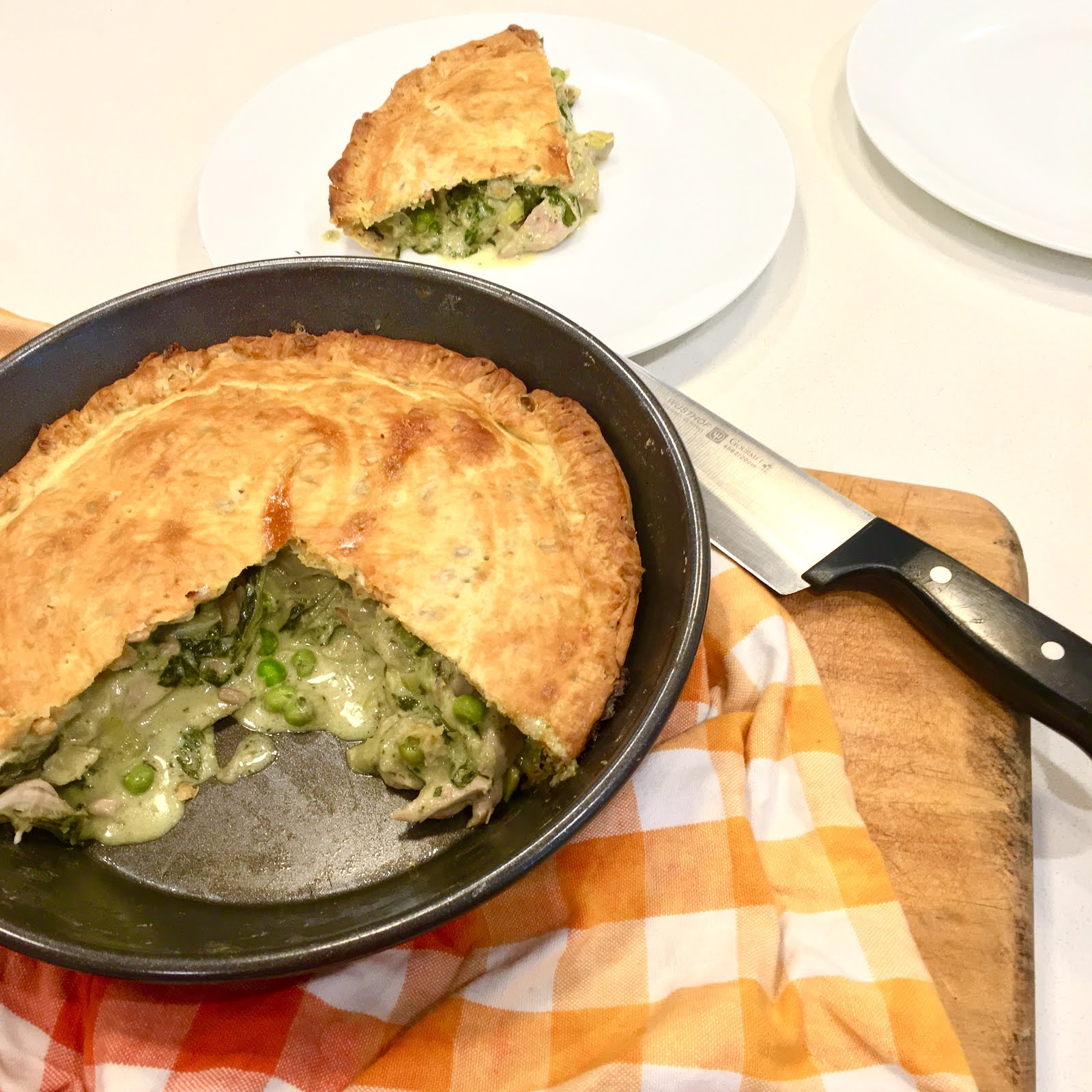 Spark My Pantry Creamy Green Chicken Pie
