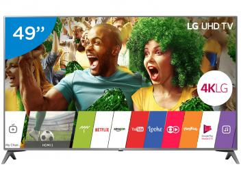 Smart TV LED 49" LG 4K/Ultra HD 49UJ6565 WebOS - Conversor Digital Wi-Fi 4 HDMI 2 USB 49" - Bivolt