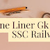 One Liner GK for SSC Railway Exam