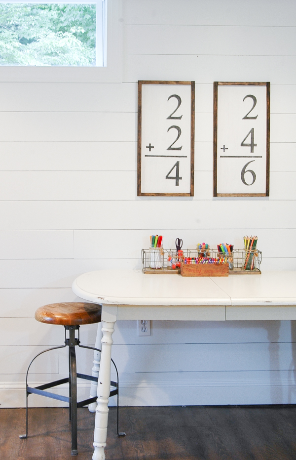 How to Make Giant Flash Card Wall Art Little House of Four Creating