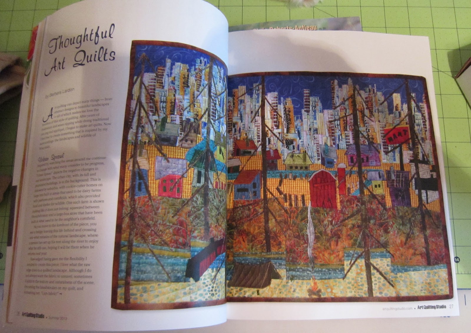 Barbara Strobel Lardon Art quilts Art Quilting Studio Magazine Article