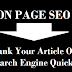 ON Page SEO Full Details