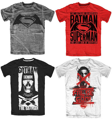 Batman v Superman: Dawn of Justice Officially Licensed T-Shirts
