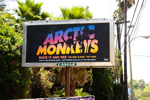 cooperblog: Arctic Monkeys billboard in Hollywood