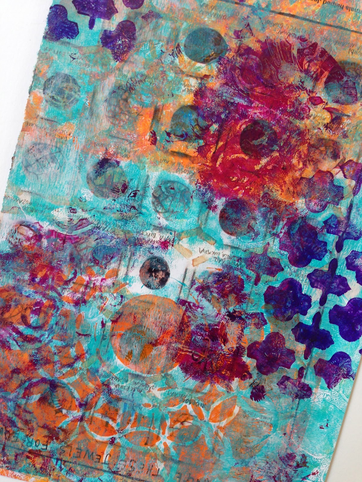 Playing With Paint GELLI PRINTING ON MAGAZINE PAGES