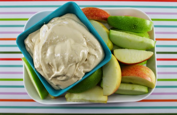 Caramel Apple Dip: cream cheese, brown sugar, caramel ice cream topping, marshmallow cream -- amazing!