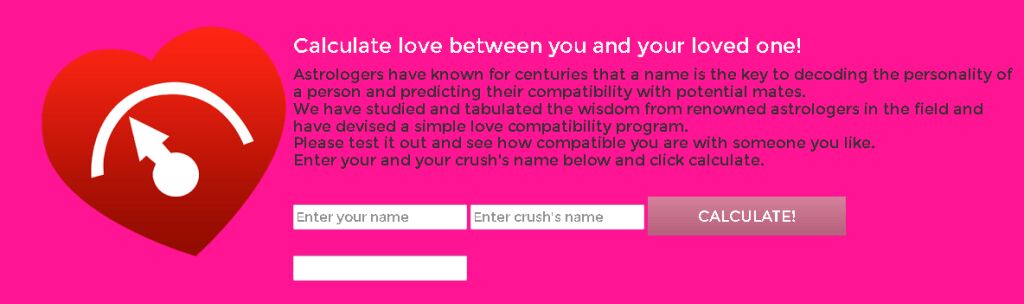 Love Calculator Prank 3 Crushes