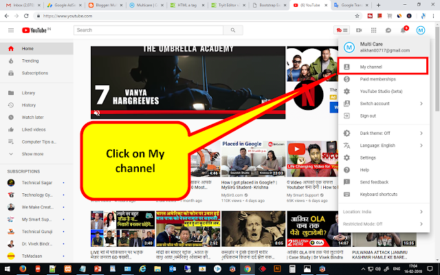 How to add YouTube subscribe button on your Blog