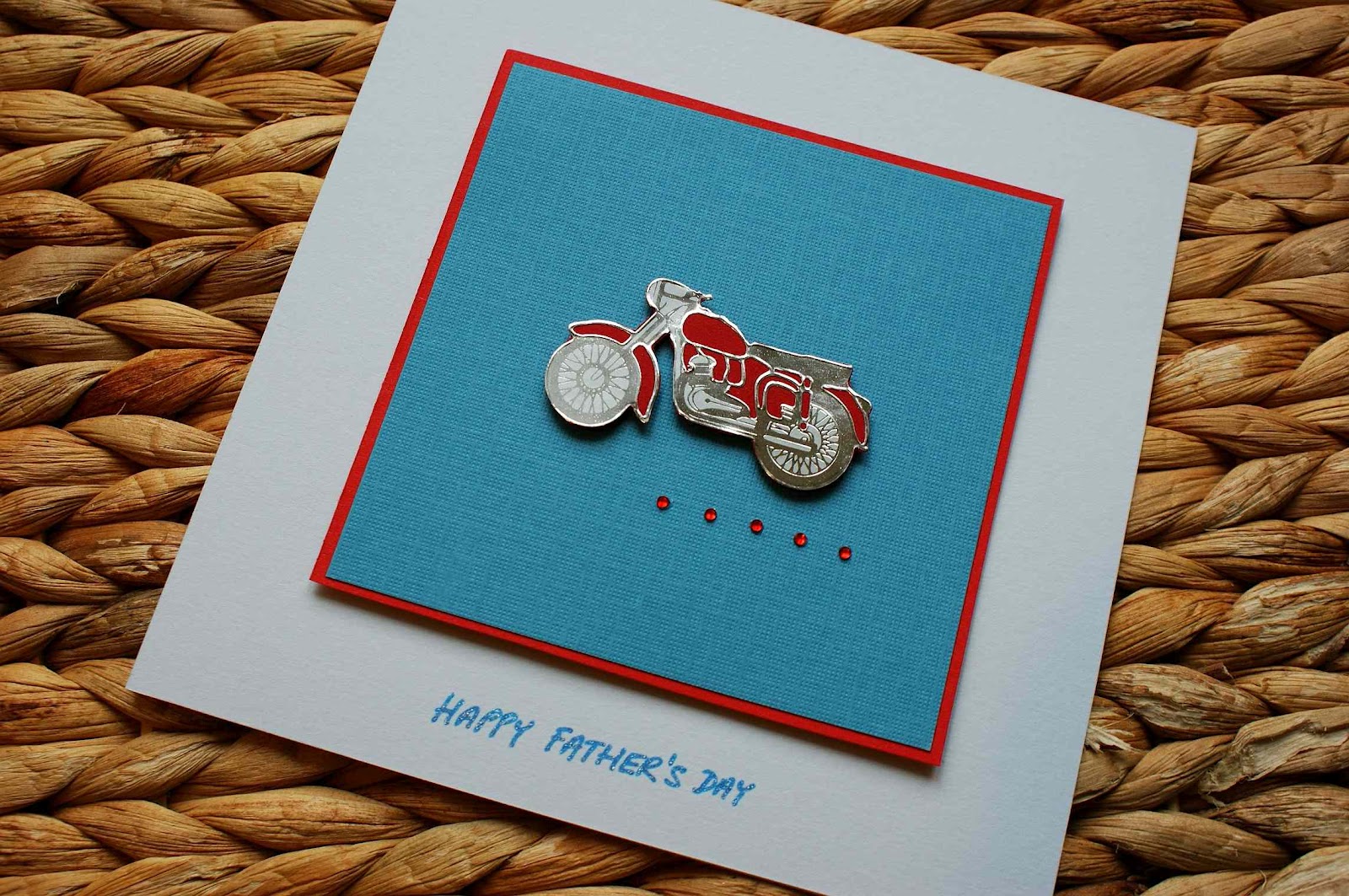 craft magic handmade "happy father's day" card motorbike