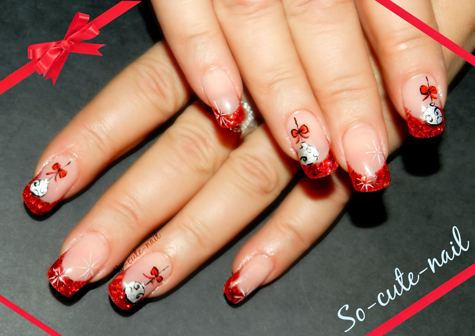 Modele D Ongle Pour Noel So-cute-nail: Nail art Noel !Inspiration Cherry nailart