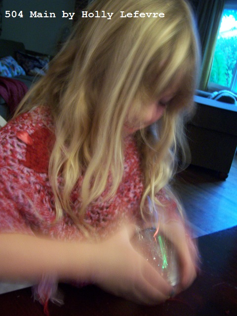 Make the fireworks begin little girl shaking her firework jar