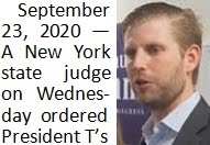 NYJ: Eric Trump Ordered to Testify Before Election