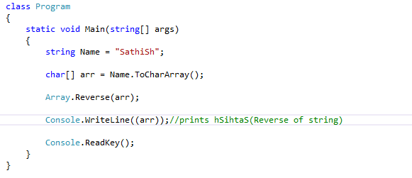 Dadi Sathish Dot Net: How to use IndexOf Substring and Reverse in c# ...