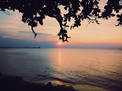 foto sunset di pantai bondo jepara