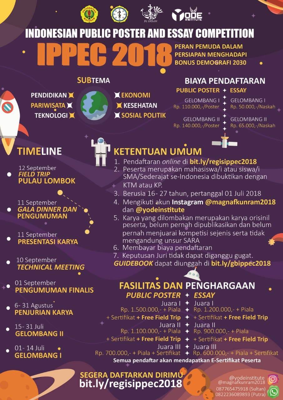 Lomba Essay Dan Desain Poster Nasional 2018 Di Universitas Mataram Info Lomba 2021 Terbaru