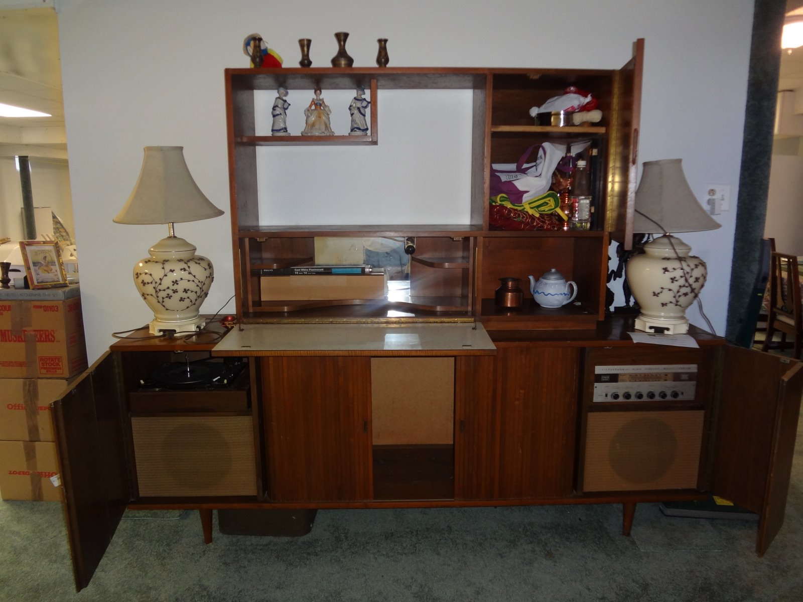 42 Gristmill Rd, Howell, NJ Moving Sale Vintage Entertainment Center 150
