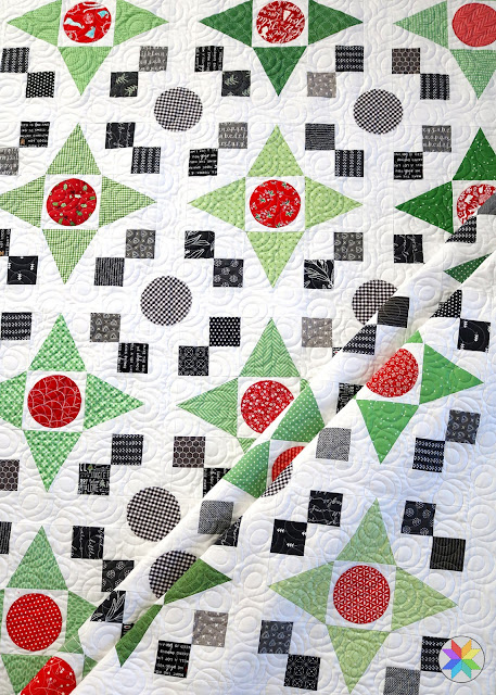 Game Night quilt - a fat quarter Christmas quilt by Andy of A Bright Corner  - quilt pattern from the Fresh Fat Quarter Quilts book