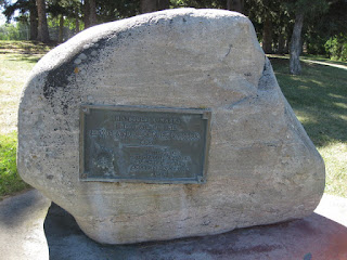 "This boulder marks the trail of the Lewis and Clark Expedition 1805." Bozemna, Montana