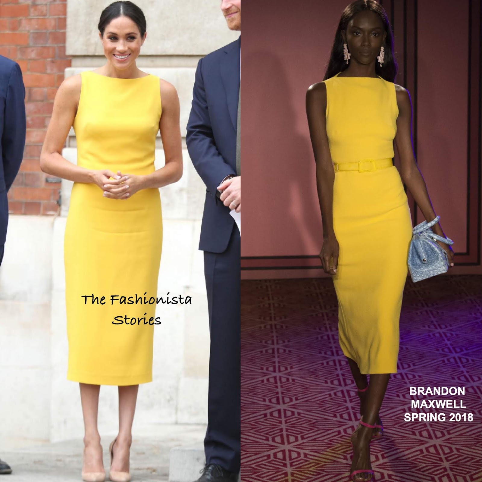 Meghan Duchess of Sussex in Brandon Maxwell at the Commonwealth Youth  Challenge Reception