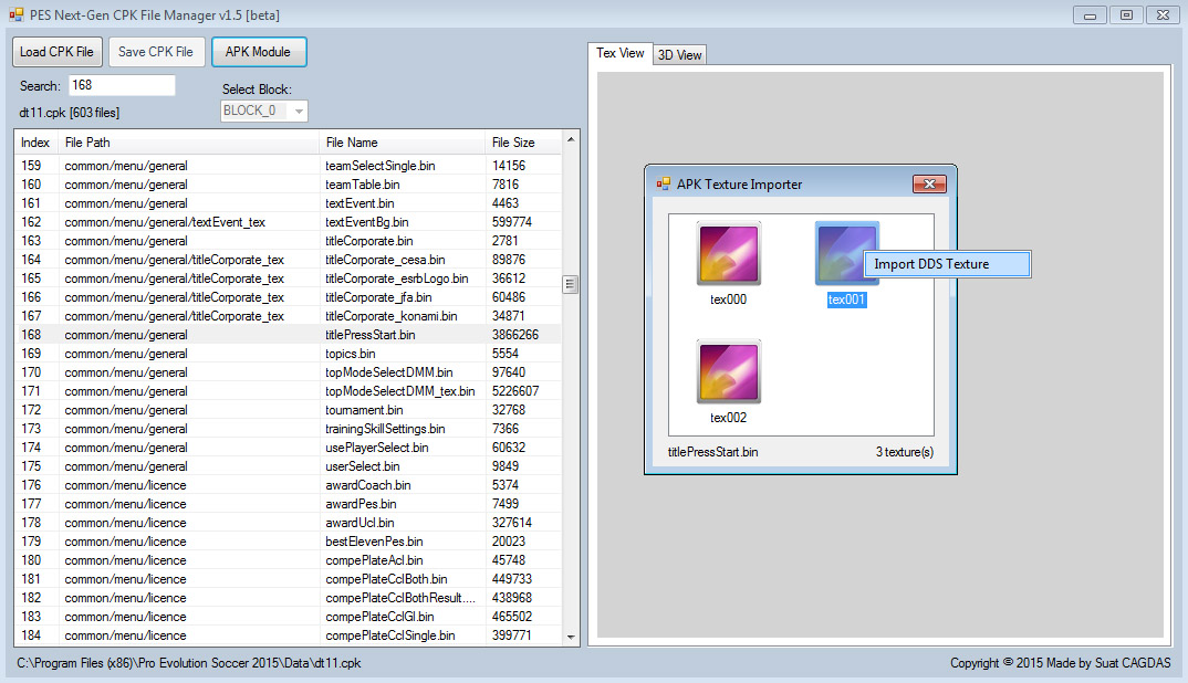 CPK File Manager v1.7a by SXSXSX PES X FIFA Free Download PES
