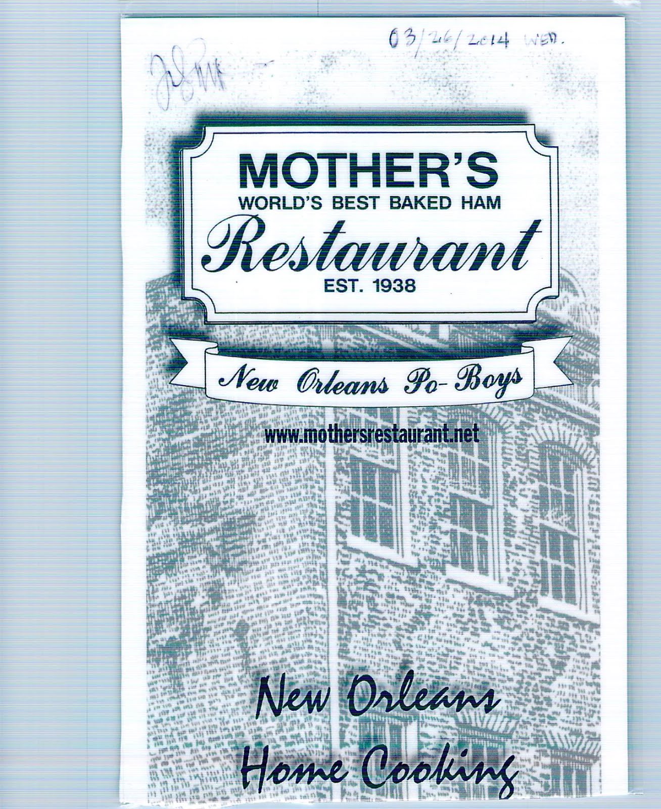 New orleans restaurants mothers INTRODUCTION. Jelly Roll Morton recorded a fascinating narrative about his early life in New Orleans for the Library of Congress in He mentioned many characters from various aspects of the New Orleans scene in the early part of the 20th century.