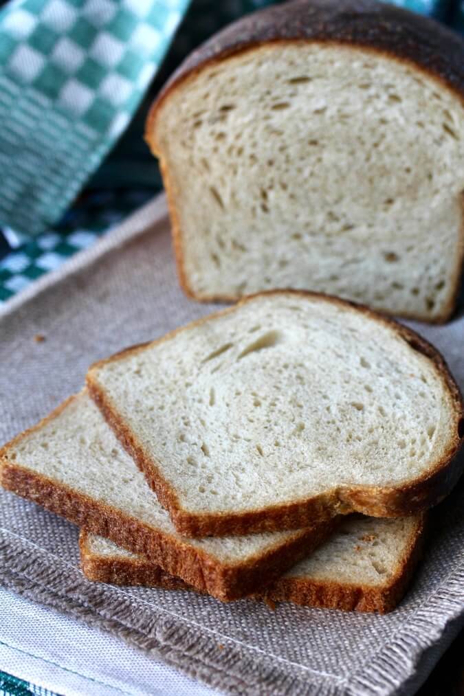Multigrain Sourdough Sandwich Bread sliced