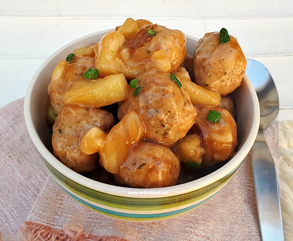 Quick Dinner or Appetizer ! Sweet and Sour Pork Meatballs are always a winner