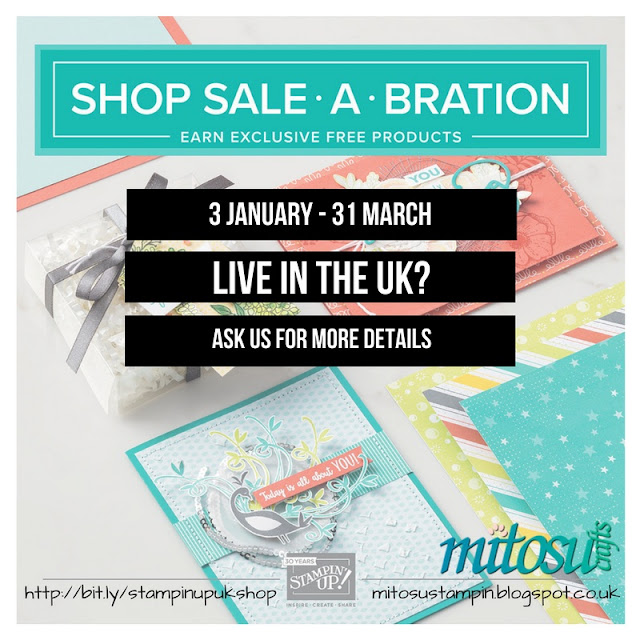 Order Stampin' Up! products online here and earn FREE Sale-A-Bration items