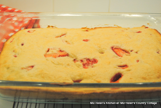 Strawberry Banana Bars with Peanut Butter Frosting at Miz Helen's Country Cottage