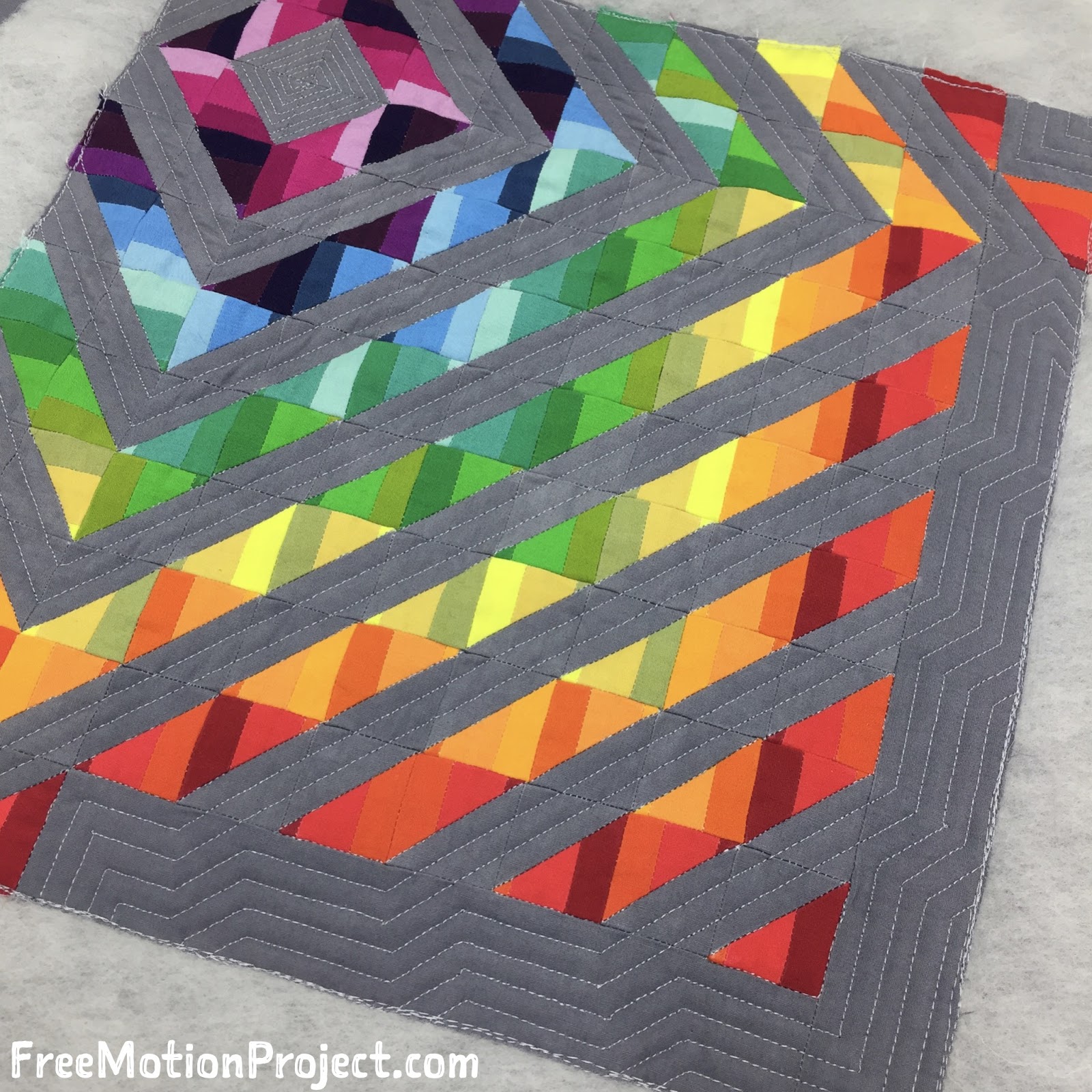 The Free Motion Quilting Project Collaboration Machine Quilt Straight