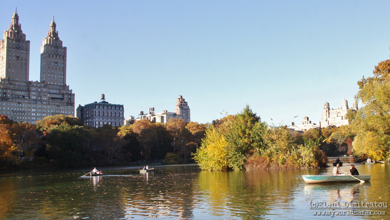 Η Λίμνη του Central Park βαρκάδα στη Νέα Υόρκη, ελένη δημητράτου