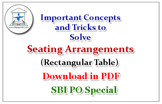 Seating Arrangement Reasoning Pdf