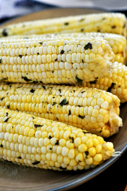 Roasted Corn with Cilantro Lime Butter | Taste As You Go