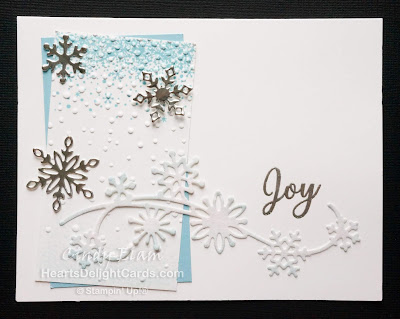 Heart's Delight Cards, Snowfall Thinlits, Snow Is Glistening, Stampin' Up!