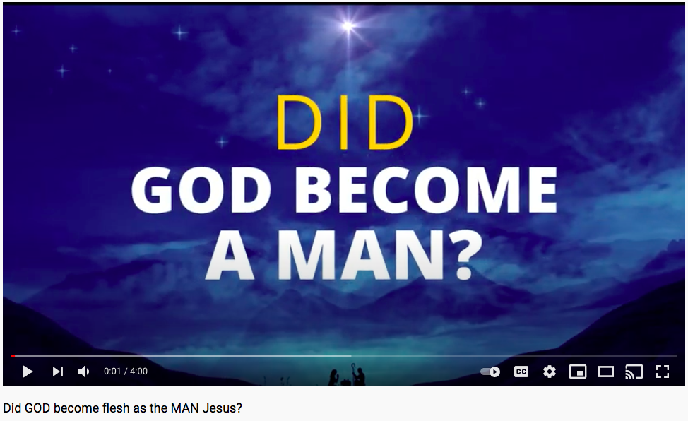 Did GOD become flesh as the MAN Jesus?
