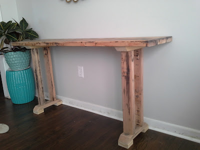 DIY build rustic farmhouse console table