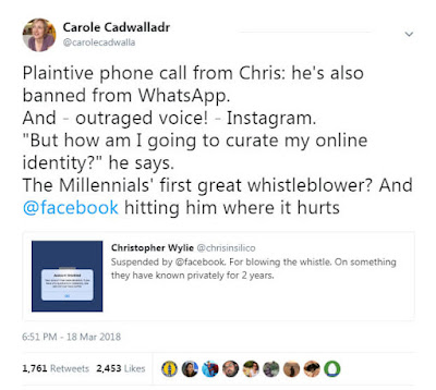 Facebook has suspended the account of the whistleblower who exposed Cambridge Analytica – TechCrunch Twitter | PintFeed